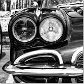 Classic Headlights Wall Art in Black & White